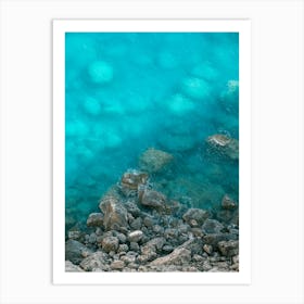 Turquoise Sea abstract Art Print