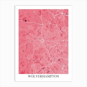 Wolverhampton Pink Purple Art Print