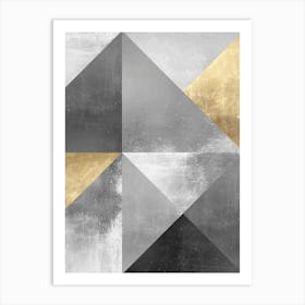 Metal and gold geometry 18 Art Print