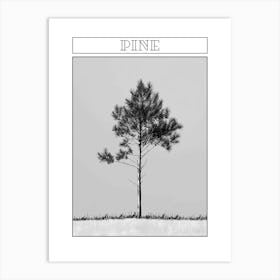 Pine Tree Minimalistic Drawing 3 Poster Art Print