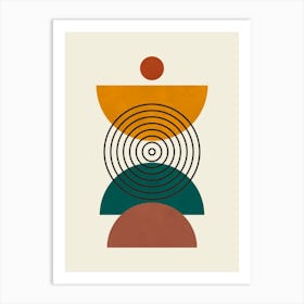 Lines and circles 14 Art Print