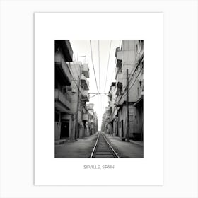 Poster Of Tel Aviv, Israel, Photography In Black And White 1 Art Print