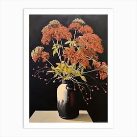 Bouquet Of Autumn Joy Sedum Flowers, Fall Florals Painting 3 Art Print