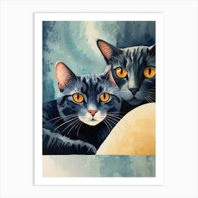 Two Cats Art Print