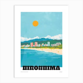 Hiroshima Japan 2 Colourful Travel Poster Art Print