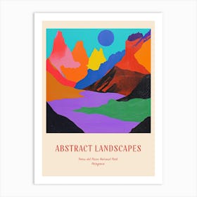 Colourful Abstract Torres Del Paine National Park Patagonia 2 Poster Art Print