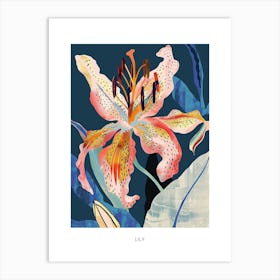 Colourful Flower Illustration Poster Lily 4 Art Print