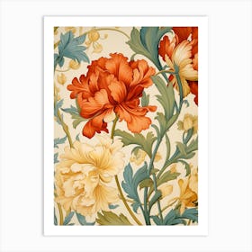 Victorian Floral Pattern Art Print