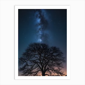 Tree In The Night Sky 3 Art Print