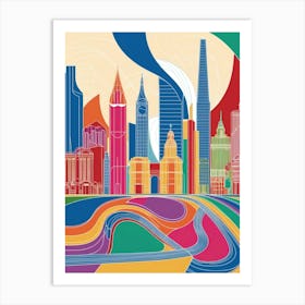 Shanghai Skyline Art Print