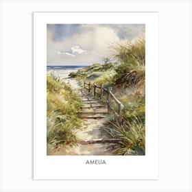 Amelia Watercolor 2 Travel Poster Art Print