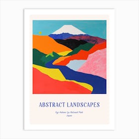 Colourful Abstract Fuji Hakone Izu National Park Japan 4 Poster Blue Art Print