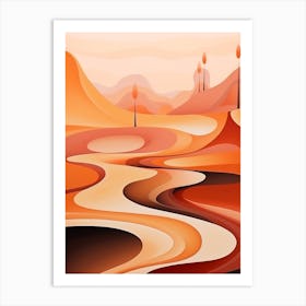 Desert Abstract Minimalist 7 Art Print