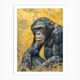 Bonobo Precisionist Illustration 1 Art Print