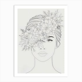 Floral Headpiece Art Print