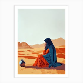 Arabian Woman In The Desert Art Print