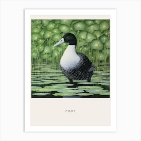 Ohara Koson Inspired Bird Painting Coot 4 Poster Art Print