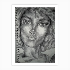 Portrait Of A Black Woman APT37 1 Art Print