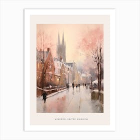 Dreamy Winter Painting Poster Windsor United Kingdom 2 Art Print