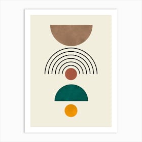 Circles and lines 6 Art Print