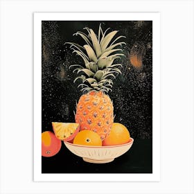 Pineapple Abstract Art Deco 2 Art Print