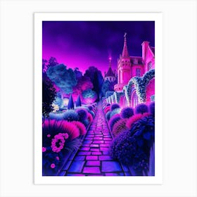 Fairy Garden At Night Art Print