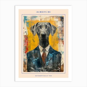 Dog In A Suit Kitsch Portrait 3 Poster Art Print