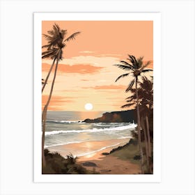 Bathsheba Beach Barbados At Sunset Golden Tones 2 Art Print