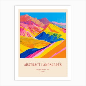 Colourful Abstract Zhangye National Park China 1 Poster Art Print