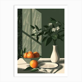 Oranges In A Vase 1 Art Print