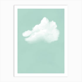 Cloud Sky Green Art Print