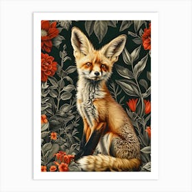 Fox In The Garden Art Print