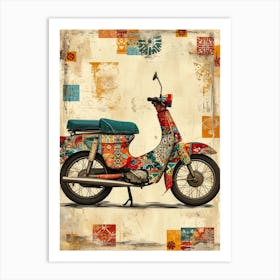 Vintage Colorful Scooter 15 Art Print