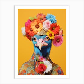 Bird With A Flower Crown Turkey 2 Art Print