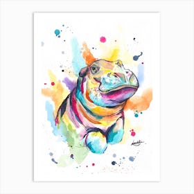 Hippo Art Print