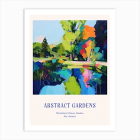 Colourful Gardens Christchurch Botanic Gardens New Zealand 4 Blue Poster Art Print