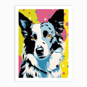 Pop Art Bright Border Collie 1 Art Print