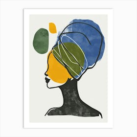 African Woman With Turban 8 Art Print