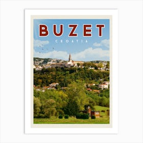 Buzet Croatia Travel Poster Art Print