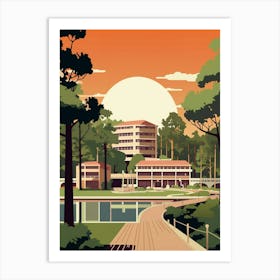 Emirgan Park Modern Pixel Art 4 Art Print