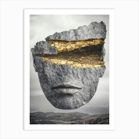 Face Of A Rock Art Print