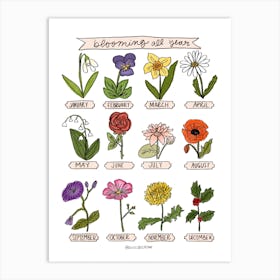 Blooming All Year 5 Art Print