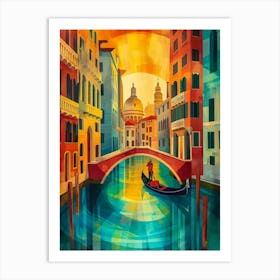 Abstract Venice poster illustration 5 Art Print