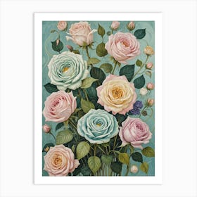 Pastel Roses Art Print