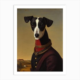 Italian Greyhound Renaissance Portrait Oil Painting Art Print