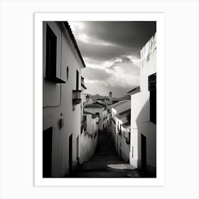 Ronda, Spain, Black And White Analogue Photography 2 Art Print