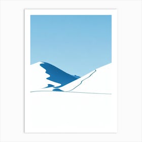 Zell Am See Kaprun, Austria Minimal Skiing Poster Art Print