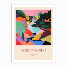 Colourful Gardens Kenrokuen Gardens Japan 2 Red Poster Art Print