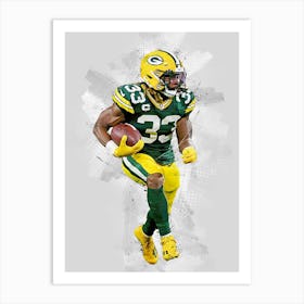 Aaron Jones Green Bay Packers Art Print