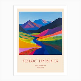 Colourful Abstract Denali National Park Usa 2 Poster Art Print